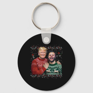 Trump Vance Brothers Funny Ugly Christmas Xmas Swe Keychain