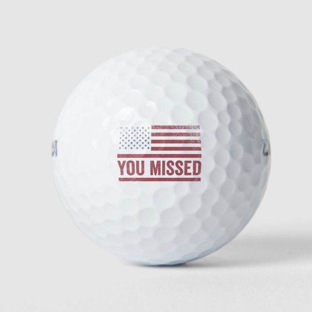 Trump Vance Election Ugly Christmas Sweater Golf Balls (Front)