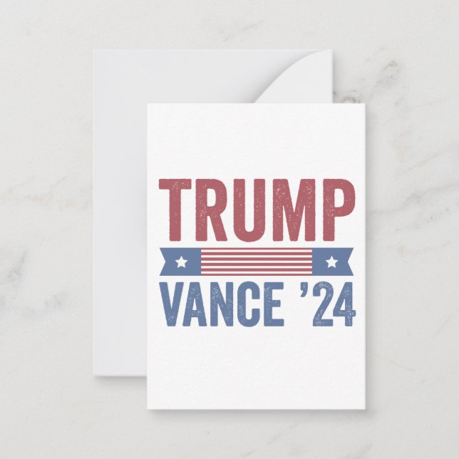 Trump Vance Election Ugly Christmas Sweater Note Card (Front)