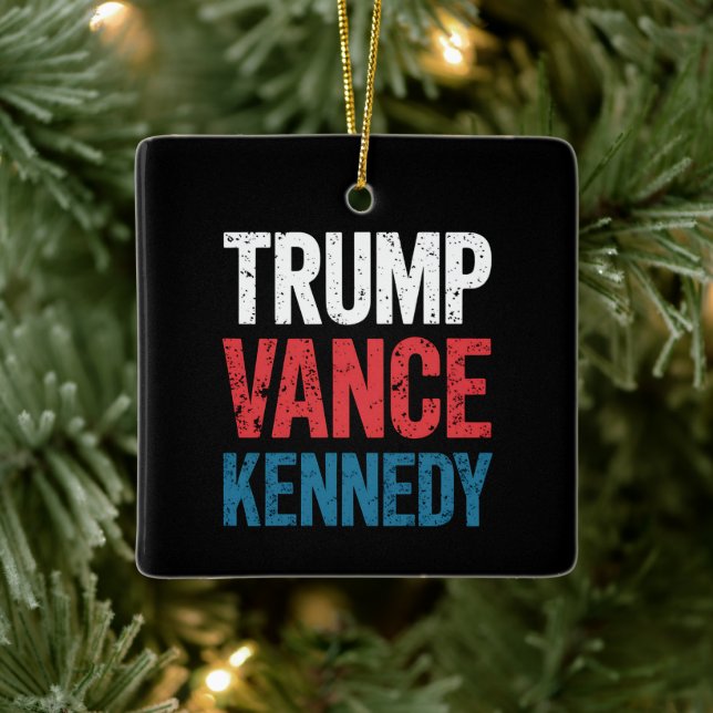 Trump Vance Kennedy 2024 Election Ceramic Ornament (Tree)