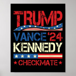 Trump Vance Kennedy Checkmate 2025 Election Republ Poster