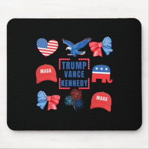 Trump Vance Kennedy Coquette Bow Vote Presidential Mouse Pad