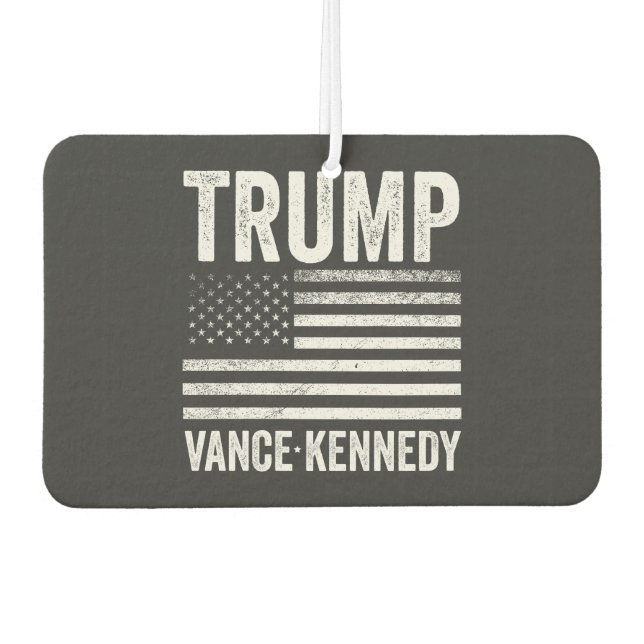Trump Vance Kennedy Election 2024 American Flag Air Freshener (Front)