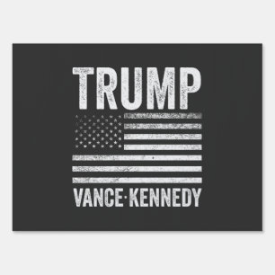 Trump Vance Kennedy Election 2024 American Flag Sign
