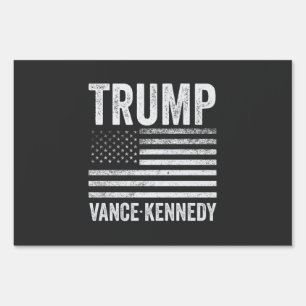 Trump Vance Kennedy Election 2024 American Flag Sign