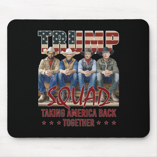 Trump Vance Kennedy Elon Squad Taking America Byck Mouse Pad (Front)