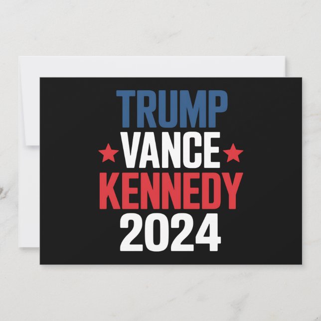 Trump Vance Kennedy President 2024 Election  Invitation (Front)