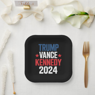 Trump Vance Kennedy President 2024 Election  Paper Plates