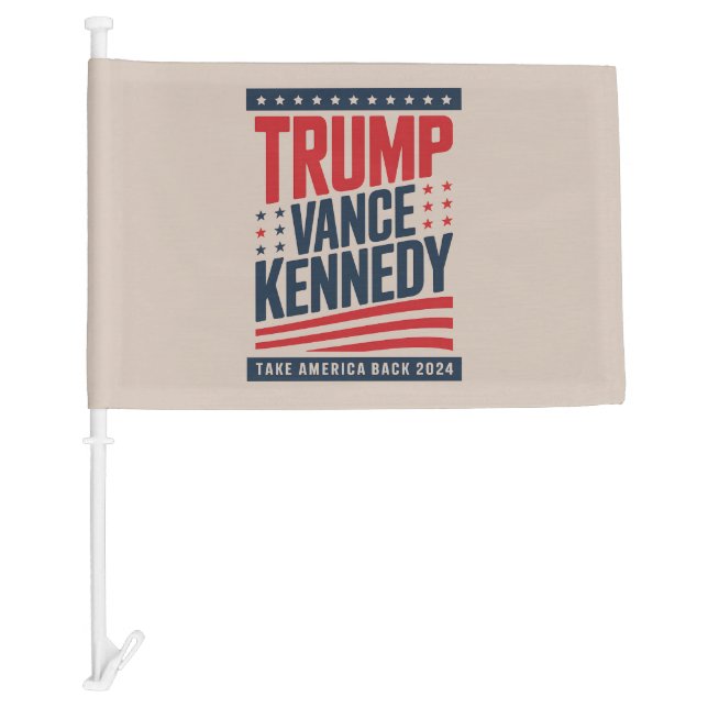 Trump Vance Kennedy Take America Back 2024  Car Flag (Front)