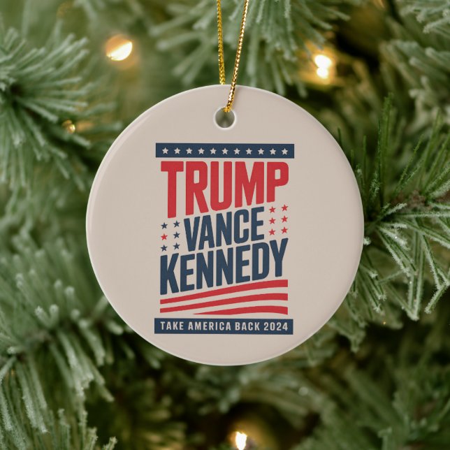 Trump Vance Kennedy Take America Back 2024  Ceramic Ornament (Tree)