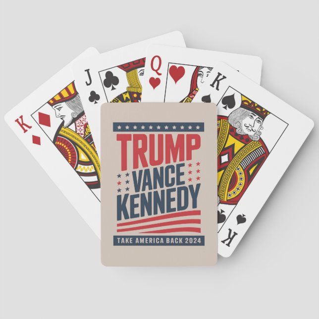 Trump Vance Kennedy Take America Back 2024  Poker Cards (Back)