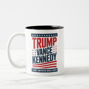 Trump Vance Kennedy Take America Back 2024 Two-Tone Coffee Mug