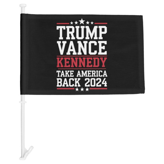 Trump Vance Kennedy Take America Back Again Car Flag (Front)