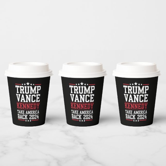 Trump Vance Kennedy Take America Back Again Paper Cups (Multi)