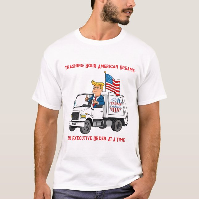 Trump Vance MAGA Trash Truck T-Shirt (Front)
