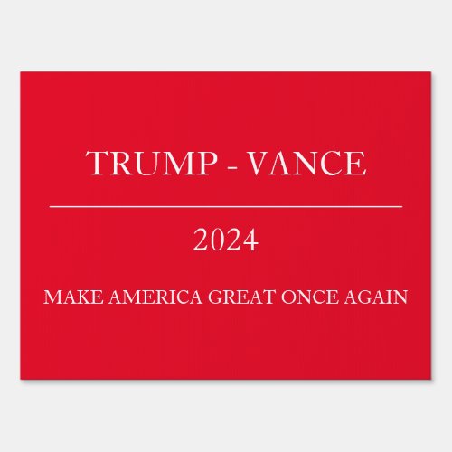 Trump Vance Make America Great Once Again  Banner Sign