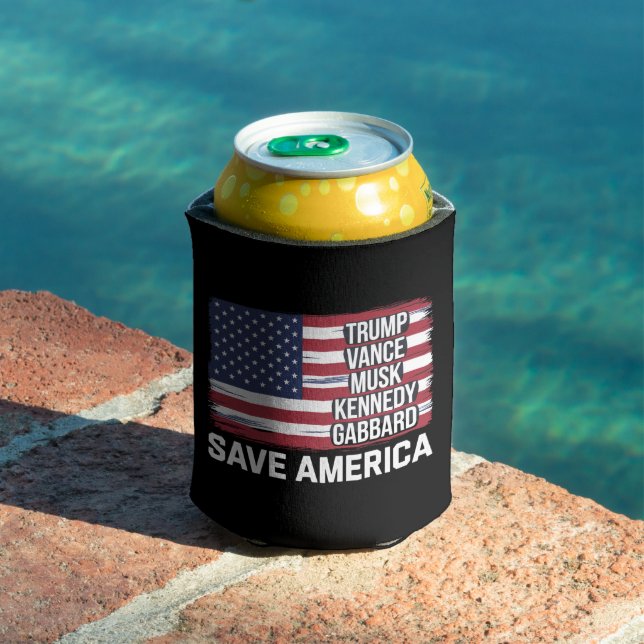 Trump Vance Musk Kennedy Gabbard 2024 Save America Can Cooler (In Situ Pool)