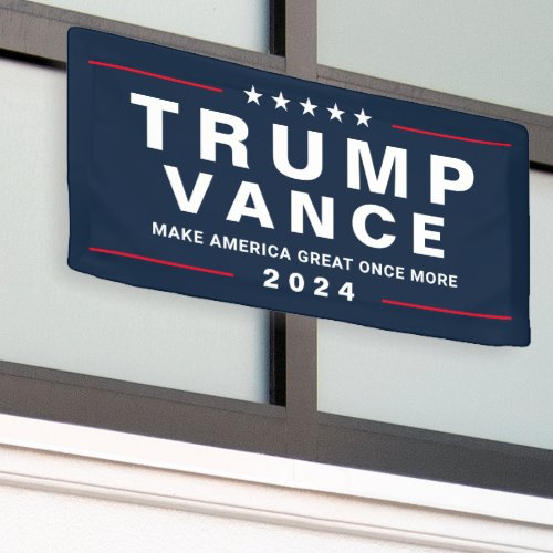 Trump Vance Photo 2024 Campaign Large Outdoor Banner