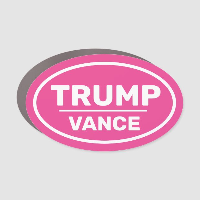 Trump Vance Pink Car Magnet (Front)