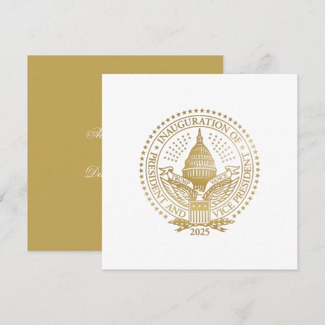 Trump Vance President Inaugural Logo Inauguration Invitation (Front/Back)