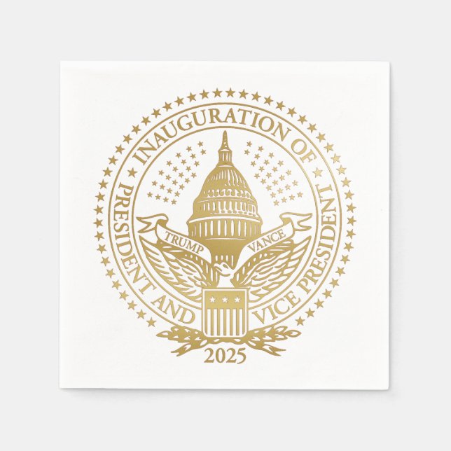 Trump Vance President Inaugural Logo Inauguration Napkins (Front)