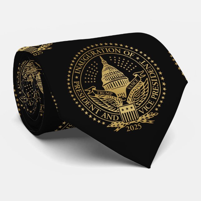 Trump Vance President Inaugural Logo Inauguration Neck Tie (Rolled)