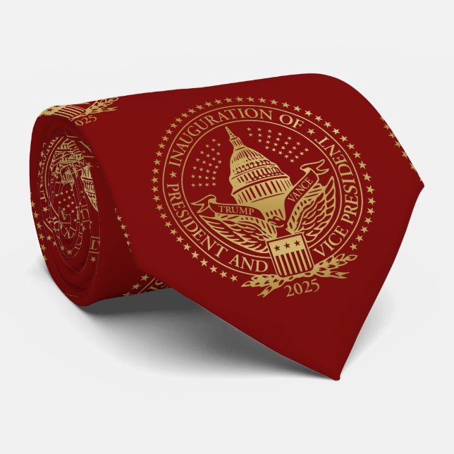 Trump Vance President Inaugural Logo Inauguration Neck Tie (Rolled)
