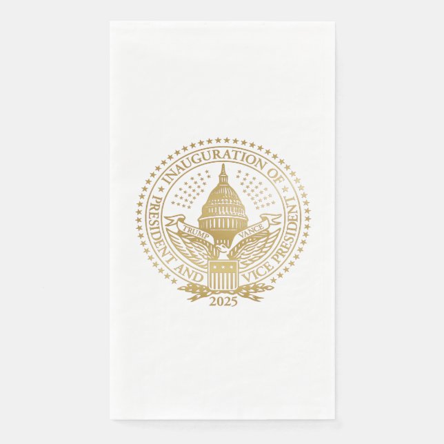 Trump Vance President Inaugural Logo Inauguration Paper Guest Towels (Front)