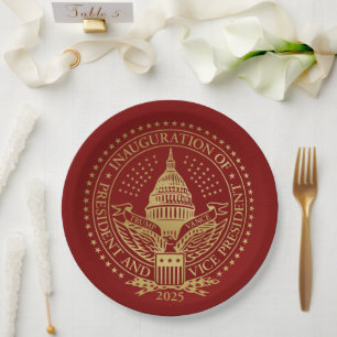 Trump Vance President Inaugural Logo Inauguration Paper Plates