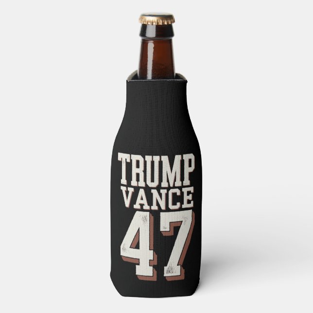 Trump Vance President Vintage Trump Wins Bottle Cooler (Bottle Front)