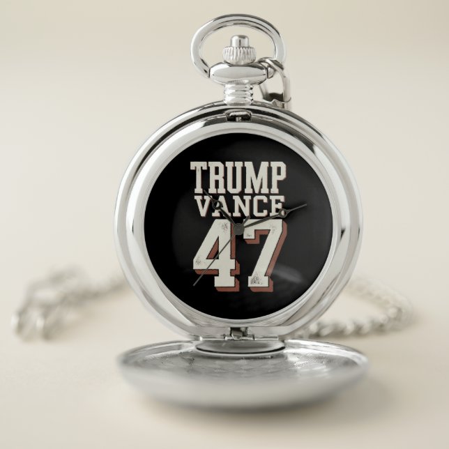 Trump Vance President Vintage Trump Wins Pocket Watch (Inside)