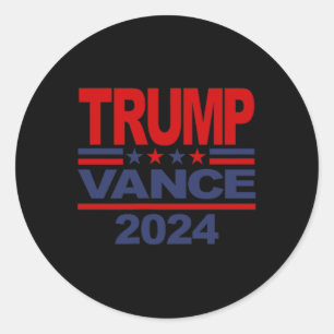 Trump Vance Presidential Election Front And Back Classic Round Sticker