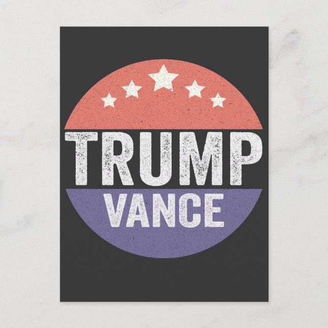 Trump Vance Republican American Election Vote Gift Postcard (Front)