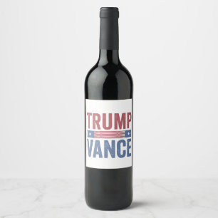 Trump Vance Republican American Election Vote Gift Wine Label
