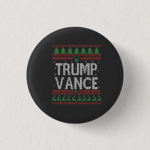 Trump Vance Republican Ugly Christmas Sweater Xmas Button