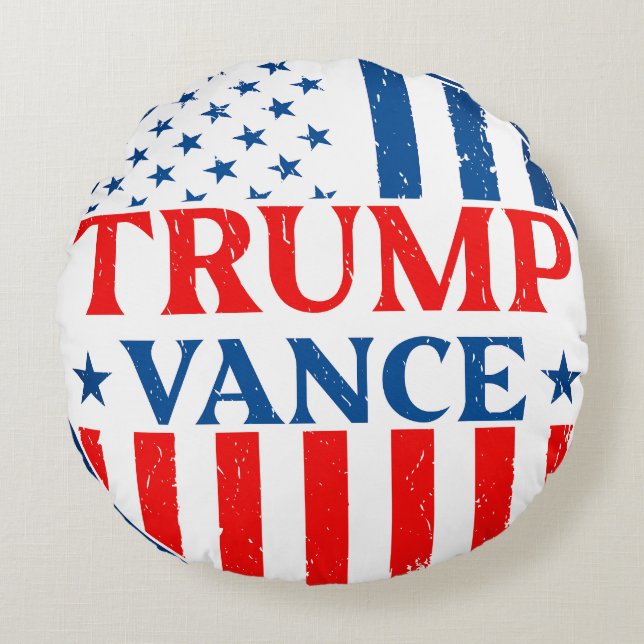Trump Vance Round Pillow (Front)