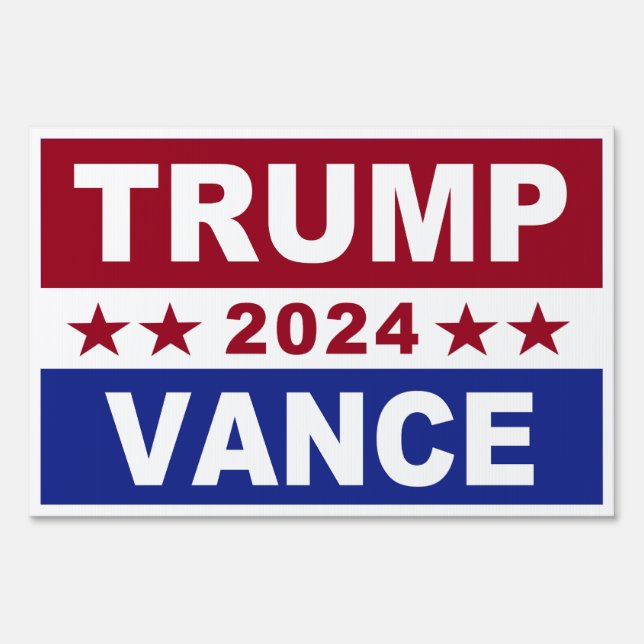 Trump Vance SIGN YARD BOAT RALLY 2024 (Back)