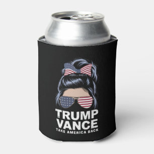 Trump Vance Take America Back Messy Bun Girl Can Cooler