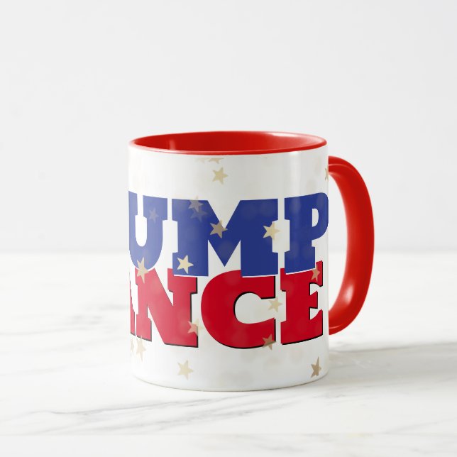 TRUMP & VANCE Text On Stars Mug (Front Right)