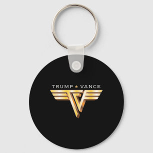 Trump Vance Tv Rocker Gold Logo Vintage Trump Vanc Keychain