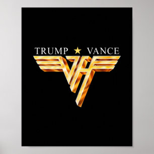 Trump Vance Tv Rocker Gold Vintage Trump Vance Poster