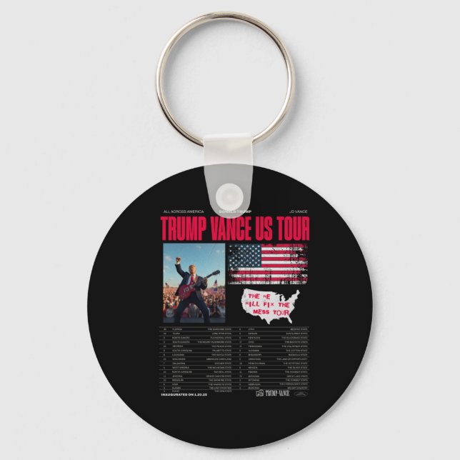 Trump Vance Us Tour  Keychain (Front)