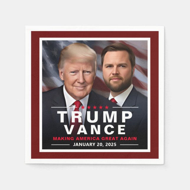 Trump Vance Victory Inauguration Day Collector's Napkins (Front)