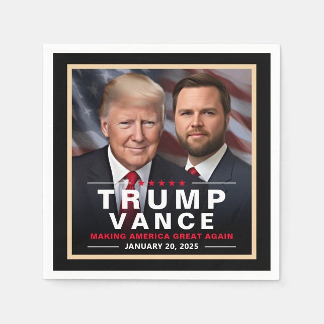 Trump Vance Victory Inauguration Day Collector's Napkins (Front)