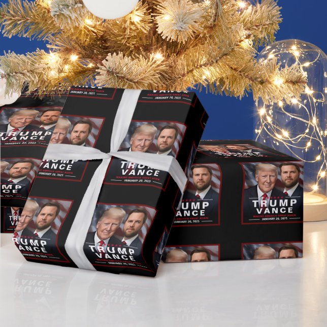 Trump Vance Victory Inauguration Day Keepsake Wrapping Paper (Holidays)