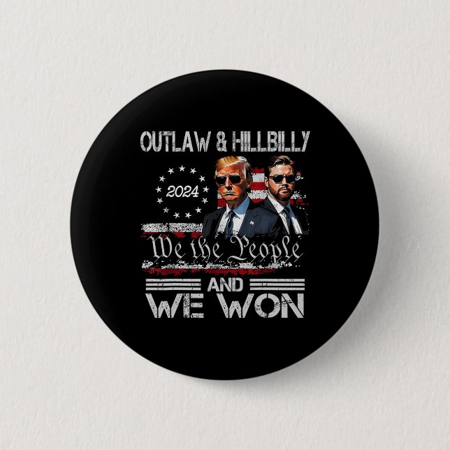 Trump Vance We Won Win Inauguration Day 2025 47th  Button (Front)