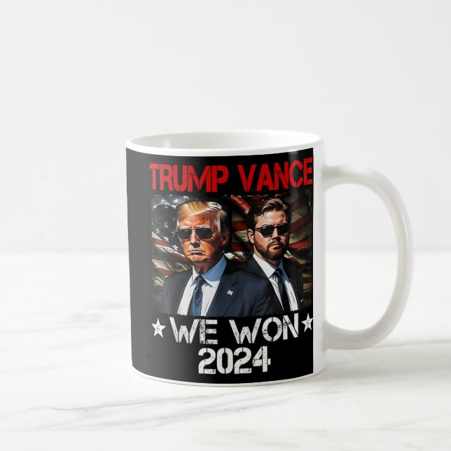 Trump Vance We Won Win Inauguration Day 2025 47th  Coffee Mug (Right)