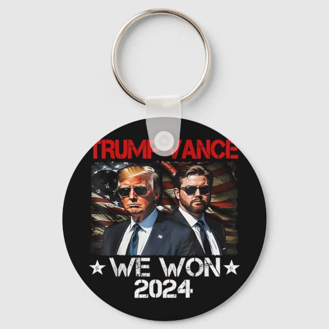 Trump Vance We Won Win Inauguration Day 2025 47th  Keychain (Front)