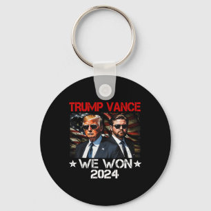 Trump Vance We Won Win Inauguration Day 2025 47th Keychain