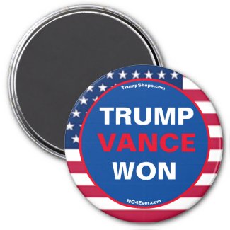 TRUMP VANCE WON Refrigerator Magnet